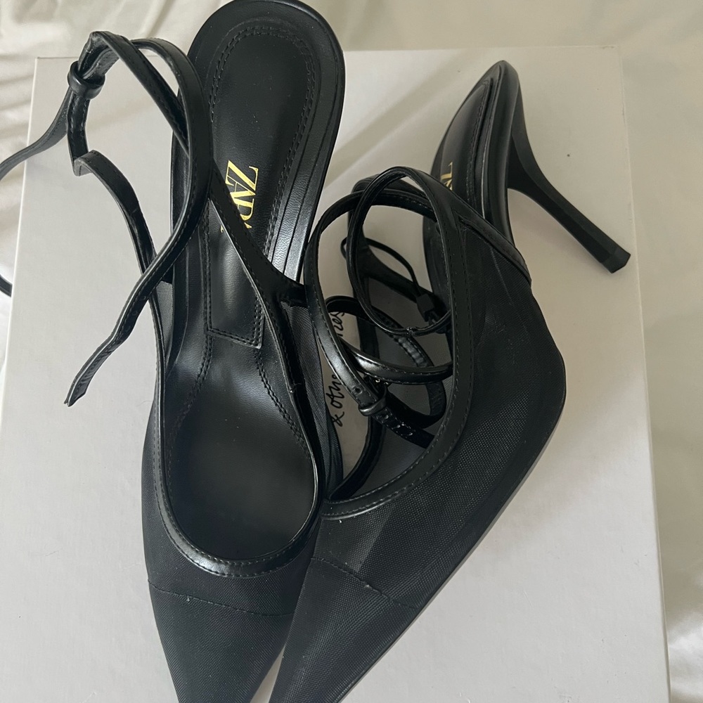 Zara tie up heels - Picture 3 of 6